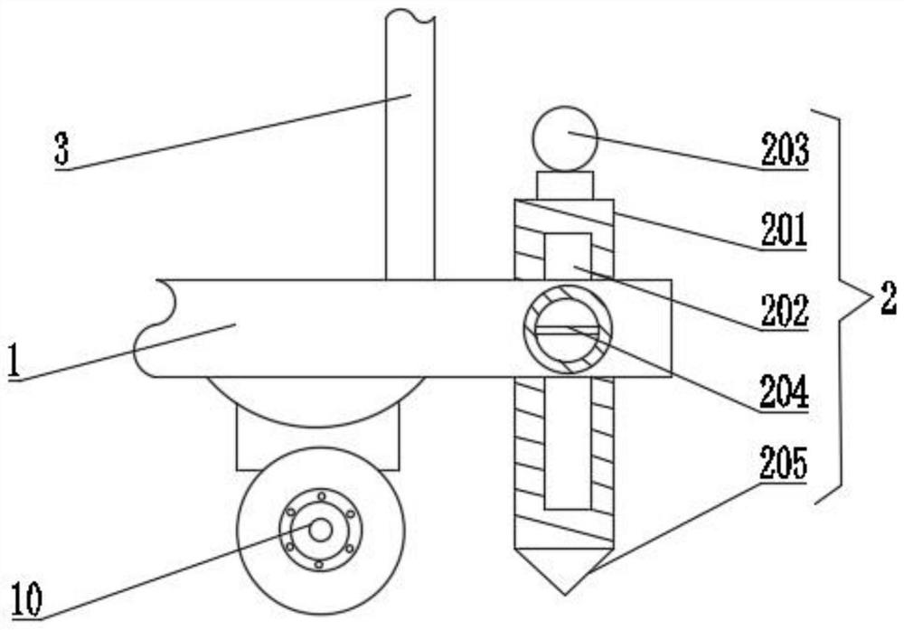 Rapid sampling device for deep soil microbiological detection