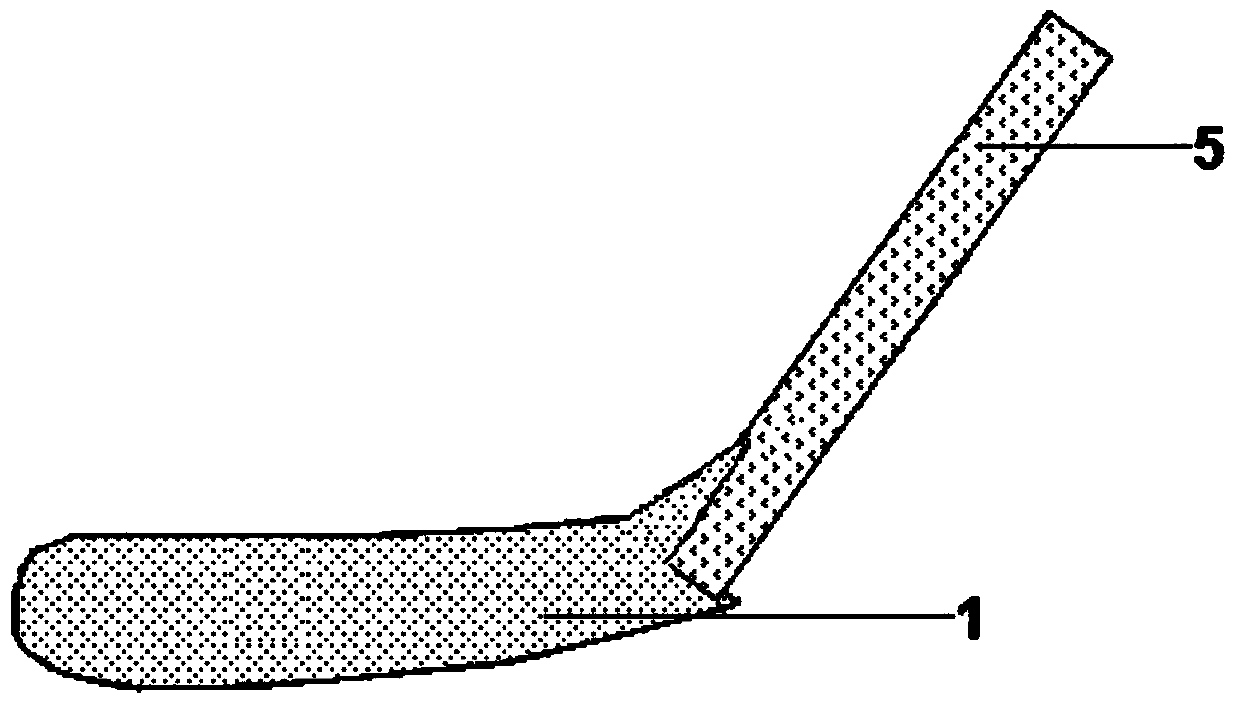 Dry land hockey stick and manufacturing method of dry land hockey stick