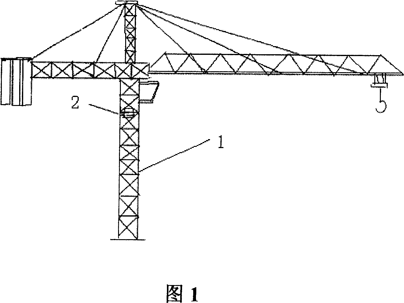 Tower crane using giomagnetic sensor
