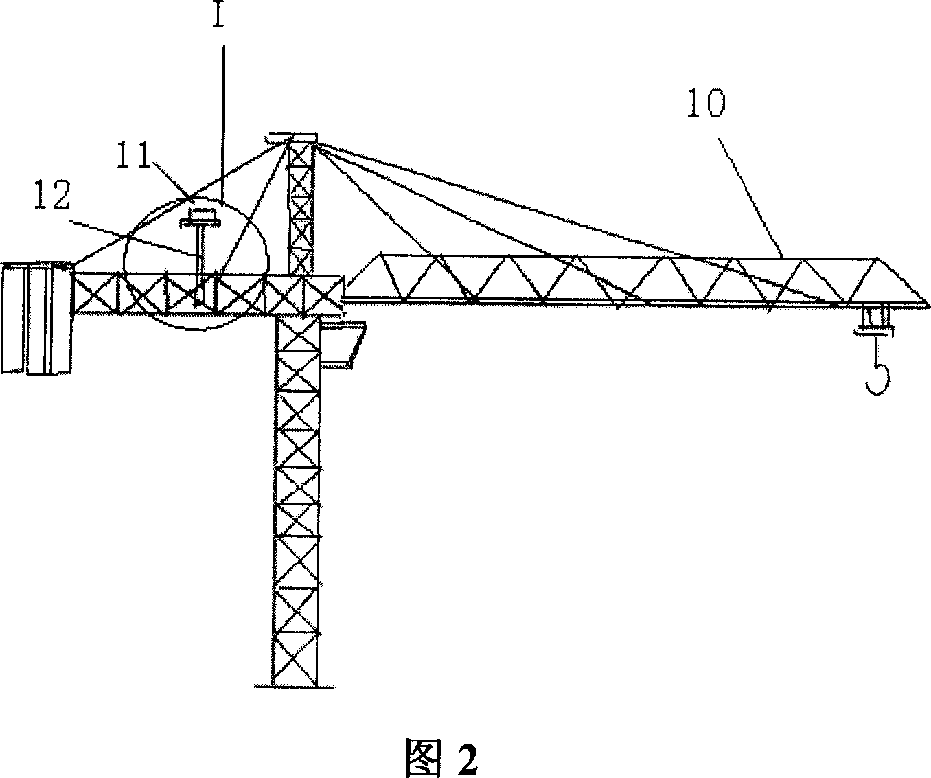 Tower crane using giomagnetic sensor