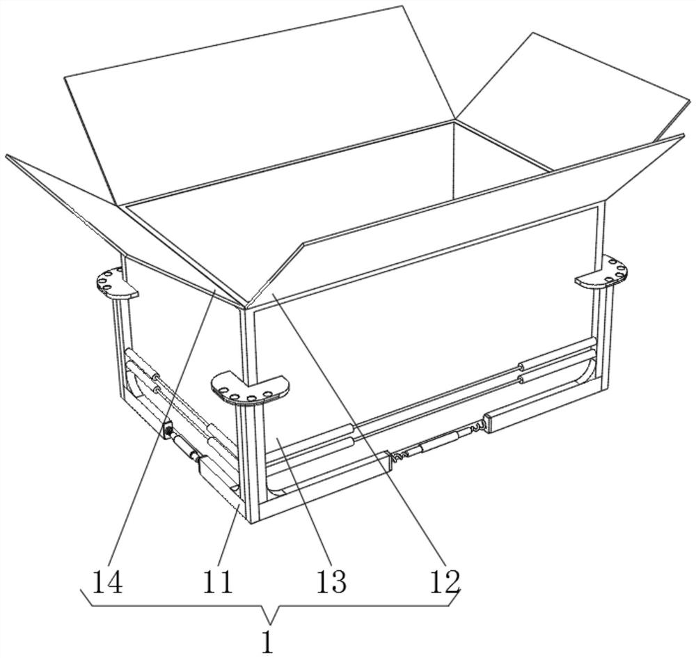 Corrugated carton with buffering and damping structure