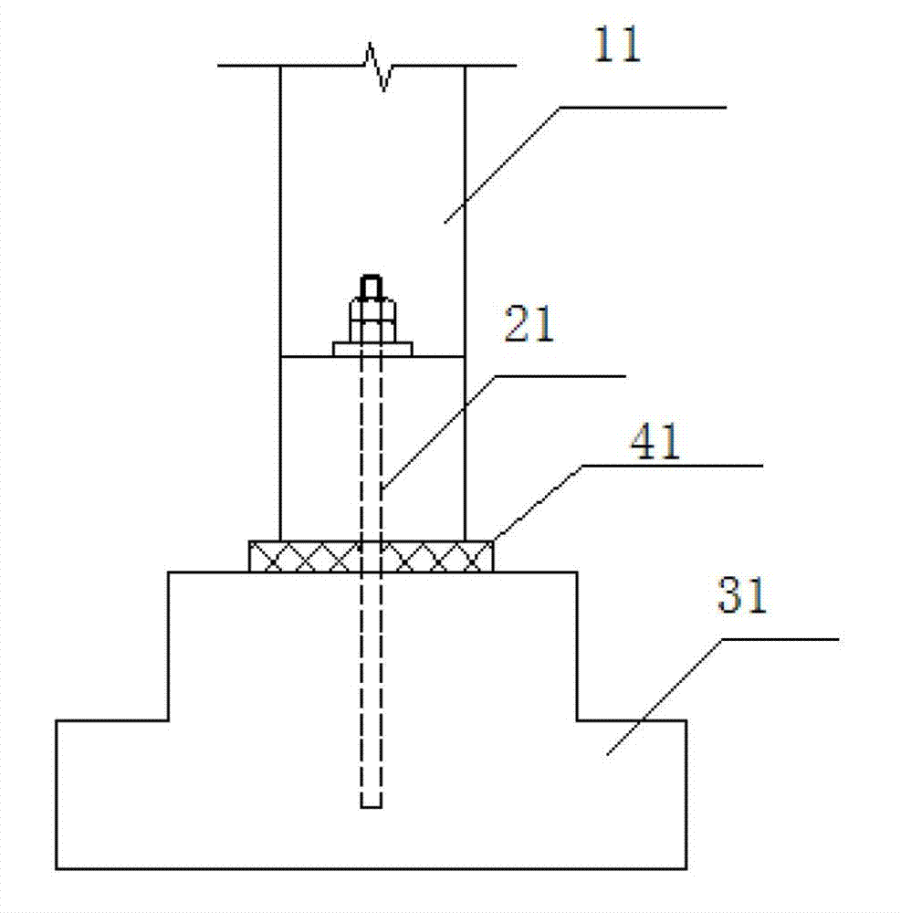 Unidirectional limitable hinged support for hinging pipe frame column foot and construction method of unidirectional limitable hinged support