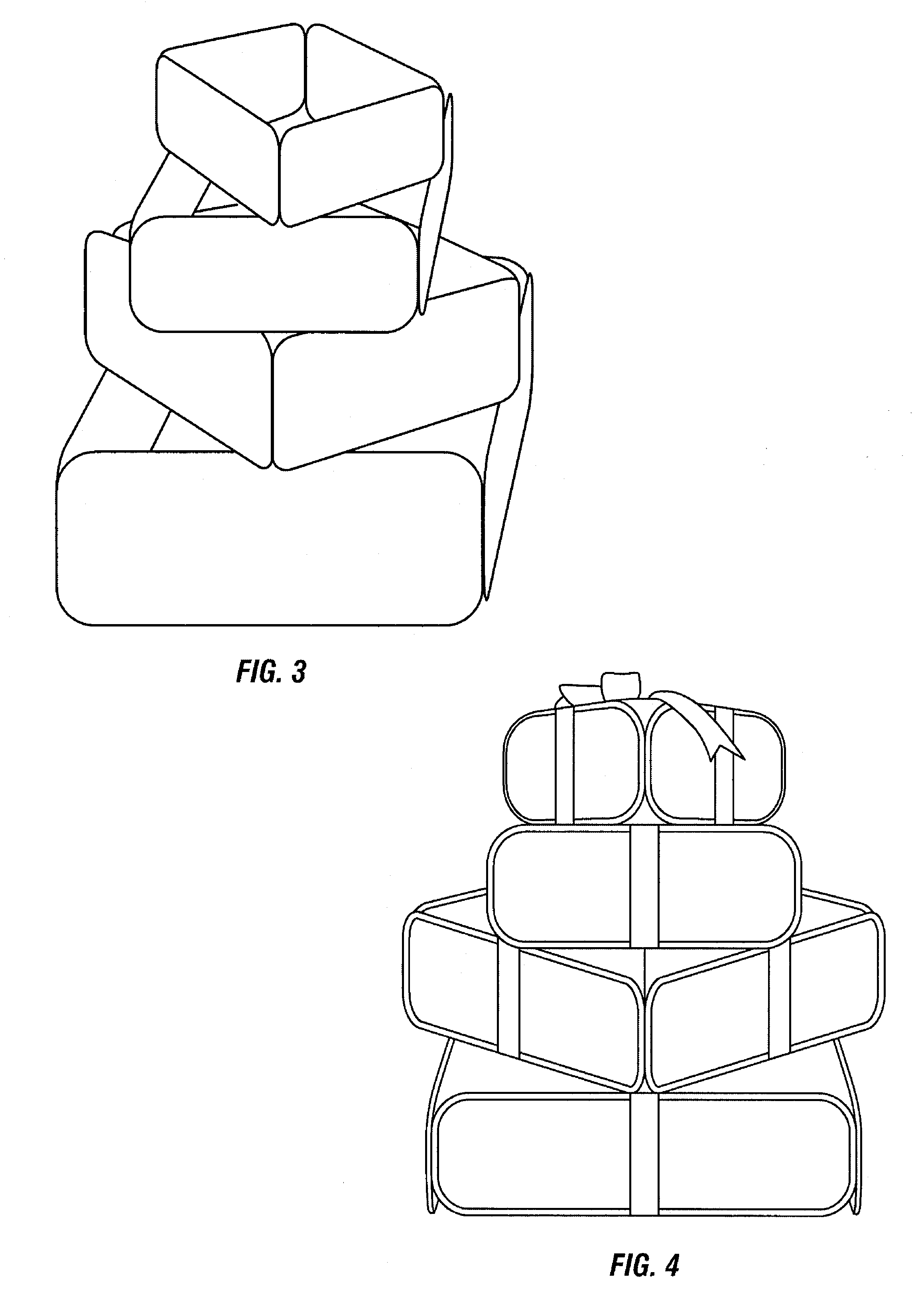 Three dimensional displays having deformable constructions