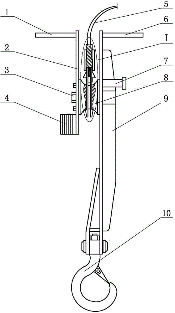 Hand-operated pulley for substation