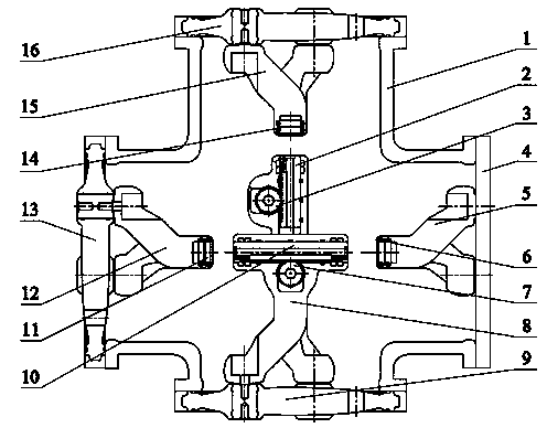 An isolating grounding switch integrating three operation locations