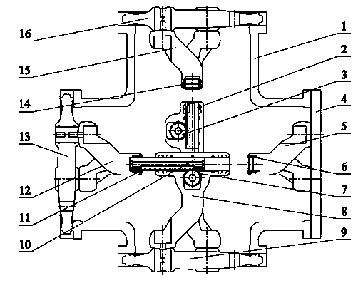 An isolating grounding switch integrating three operation locations