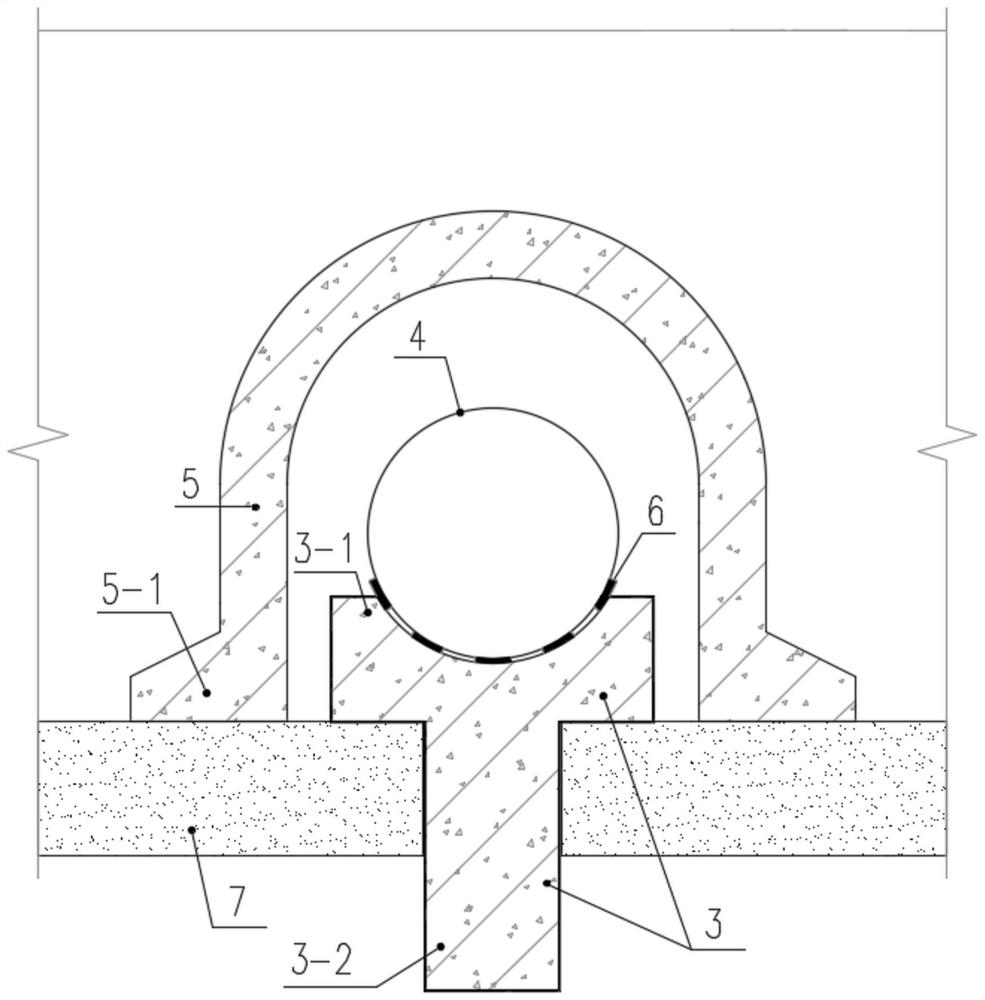 Assembly type rigid supporting protection foundation structure for buried pipelines