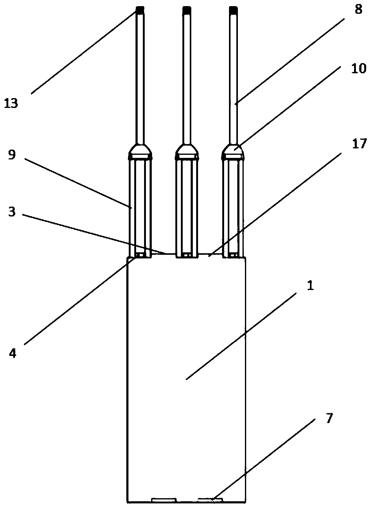 Prefabricated shear wall bundling steel bar connection structure by using total-fabricated horizontal joints