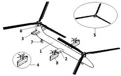 Composite tilting wing tandem autorotation double-rotor aircraft