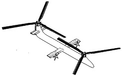 Composite tilting wing tandem autorotation double-rotor aircraft