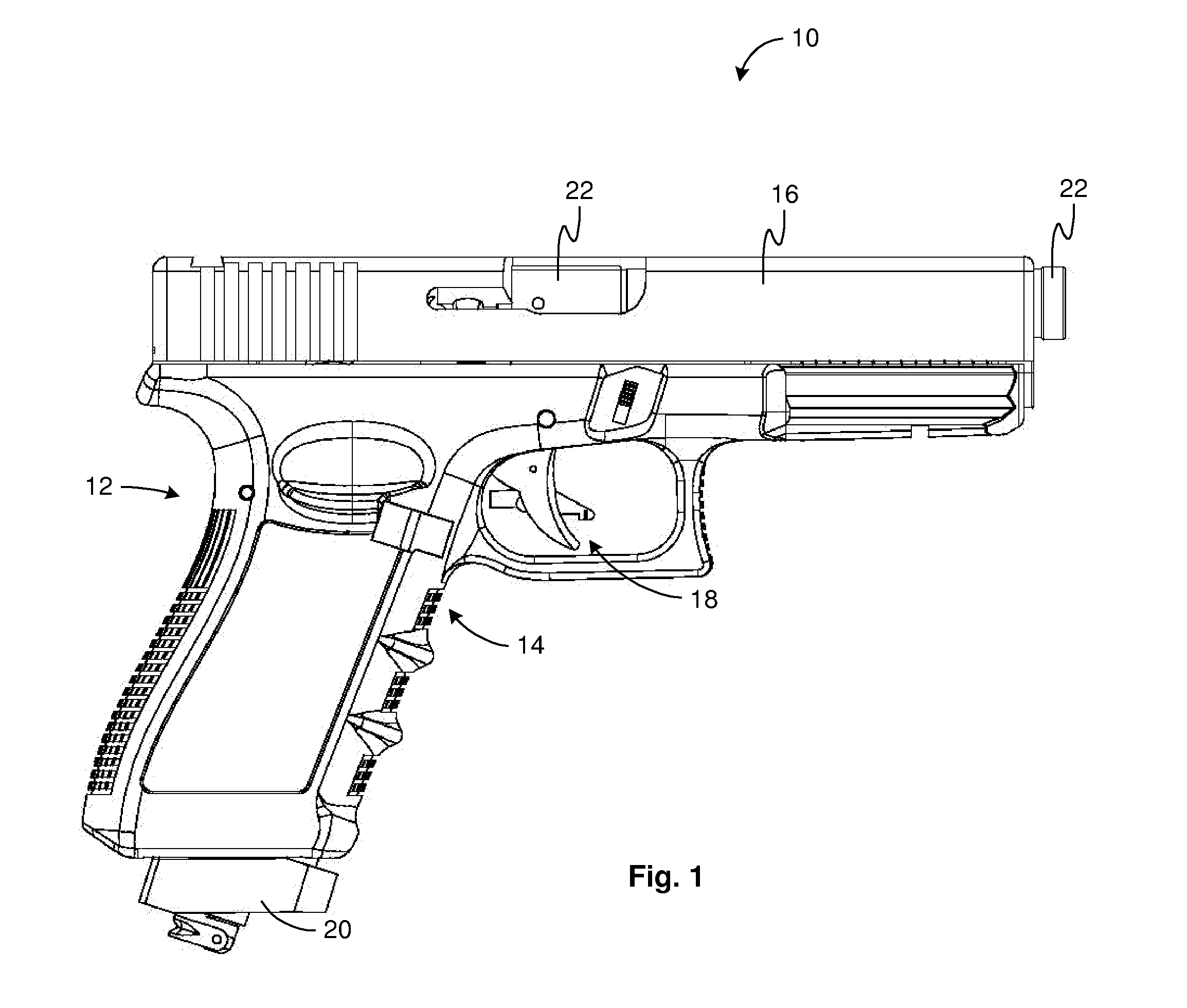 Pneumatic system and method for simulated firearm training