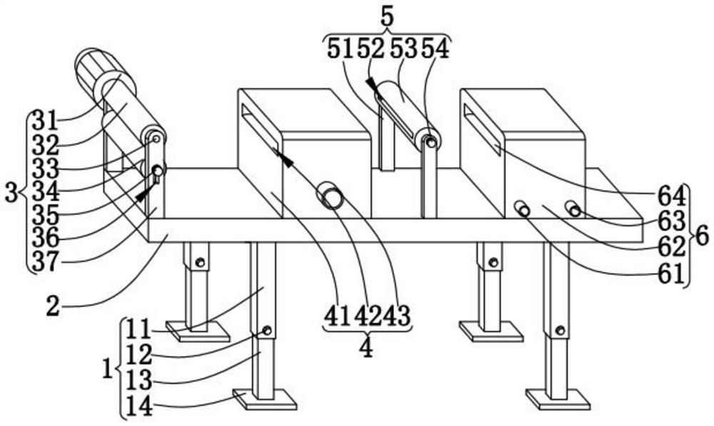 A cloth conveying leveling machine