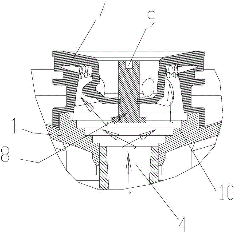 Gas distribution disk, burner, gas stove, oven and machining die for gas distribution disk