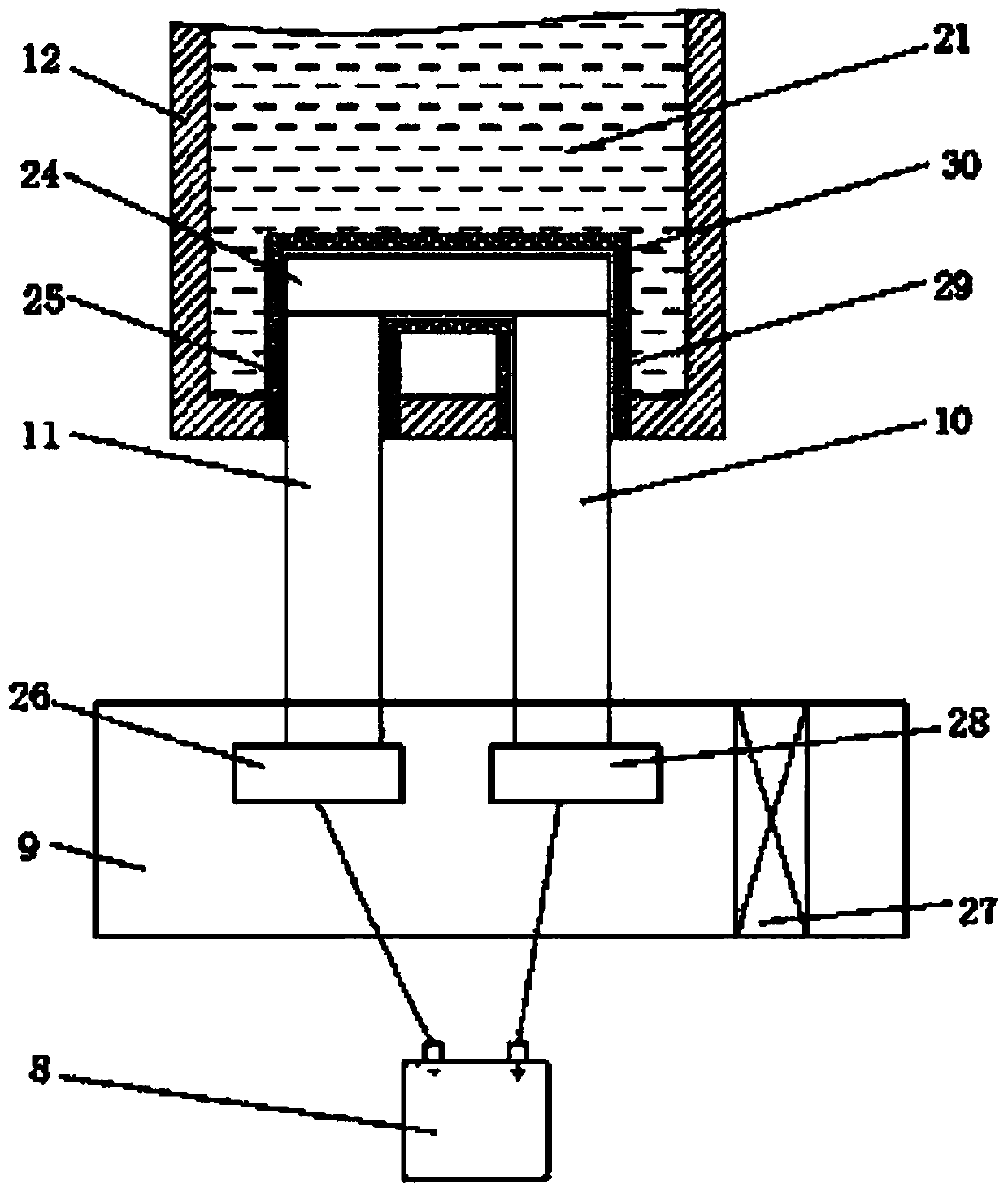 Arc suppression overvoltage protection device