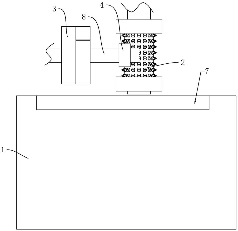 Gear pulse type cutting device in drive axle and cutting process thereof