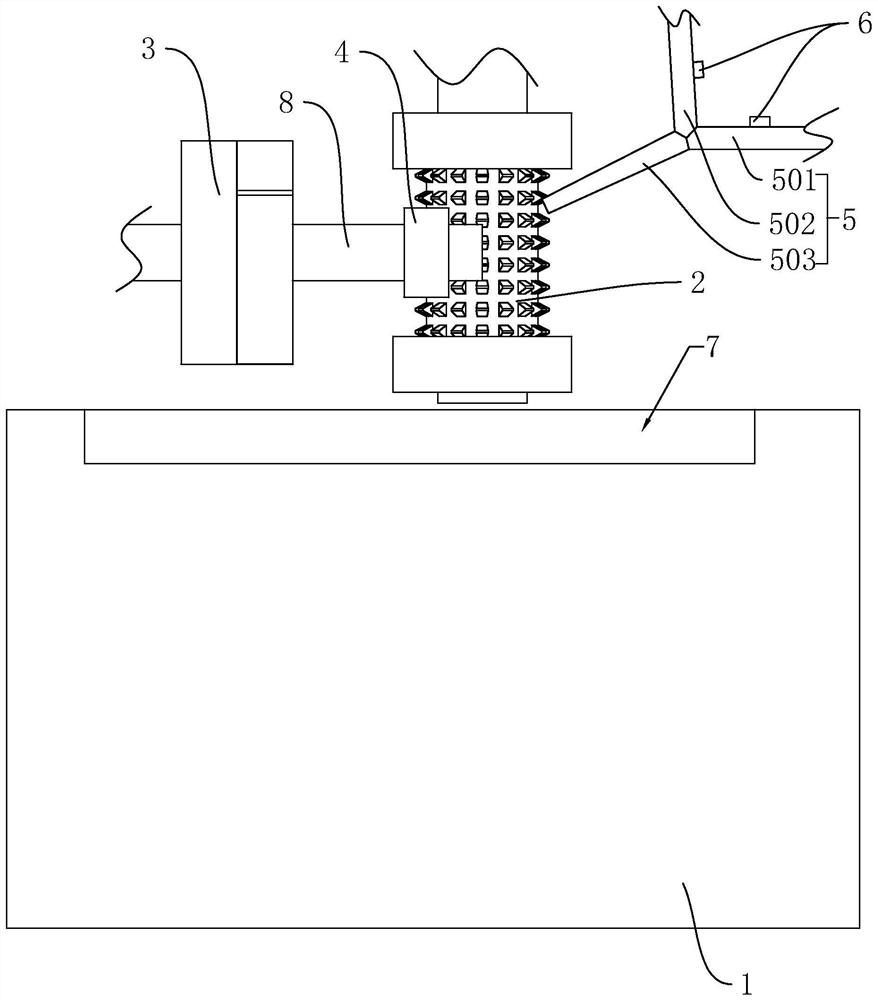 Gear pulse type cutting device in drive axle and cutting process thereof