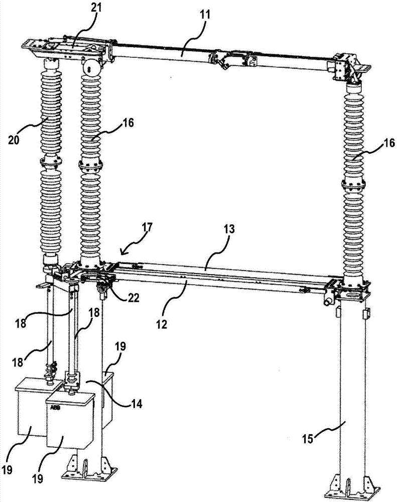 Mechanical interlock assembly for disconnector and earthing switch