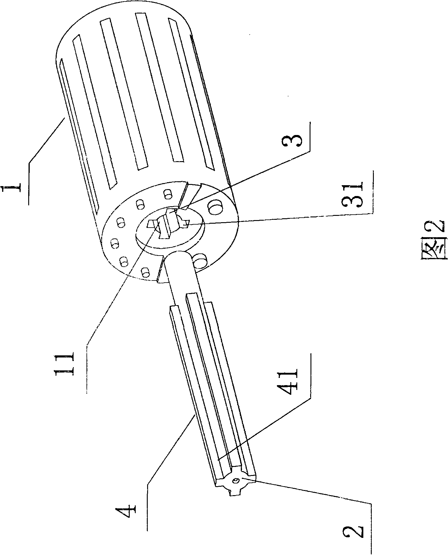 Assembling structure of crankshaft and rotor