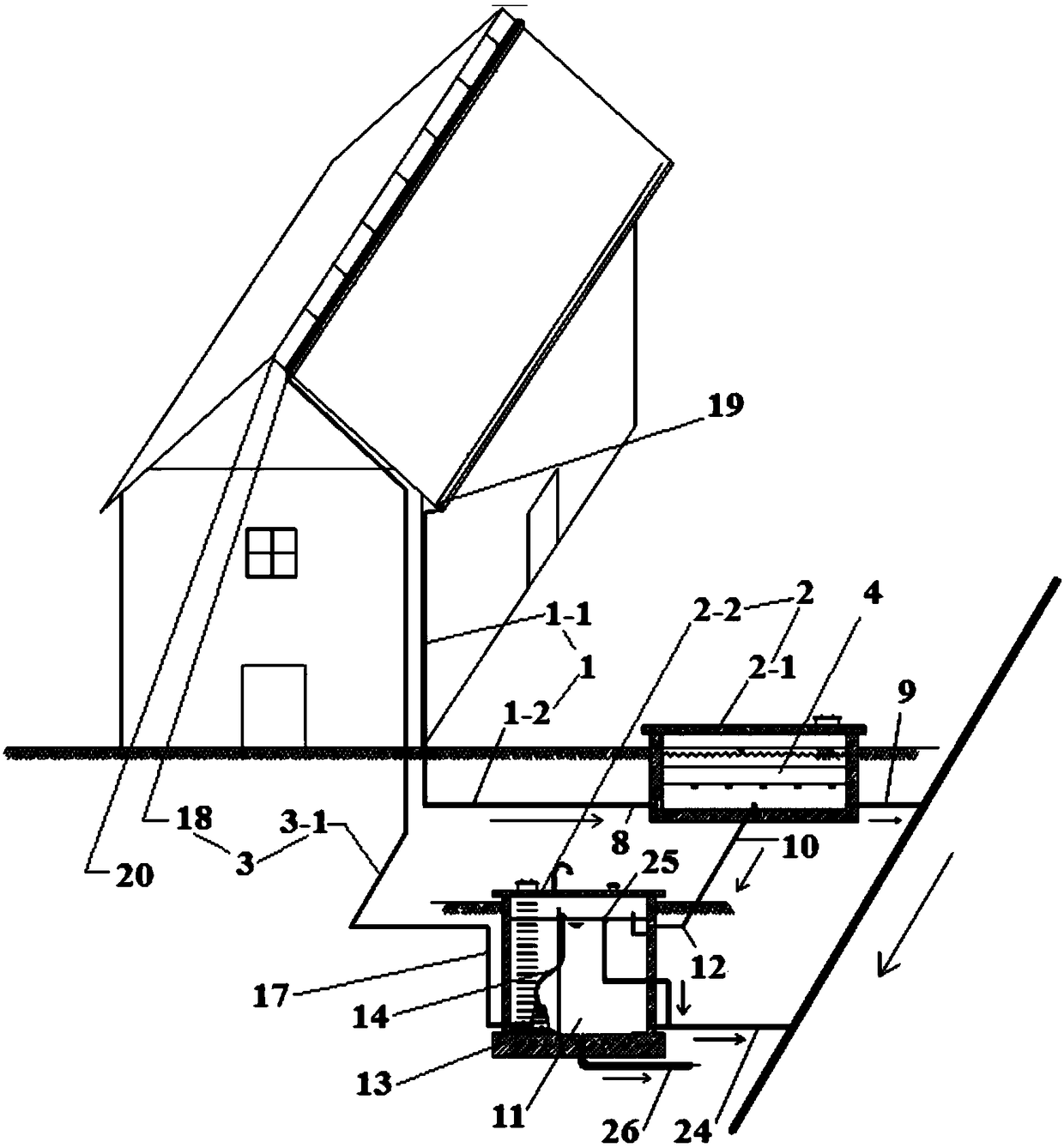 Method and device for indoor temperature reduction through roofing rain