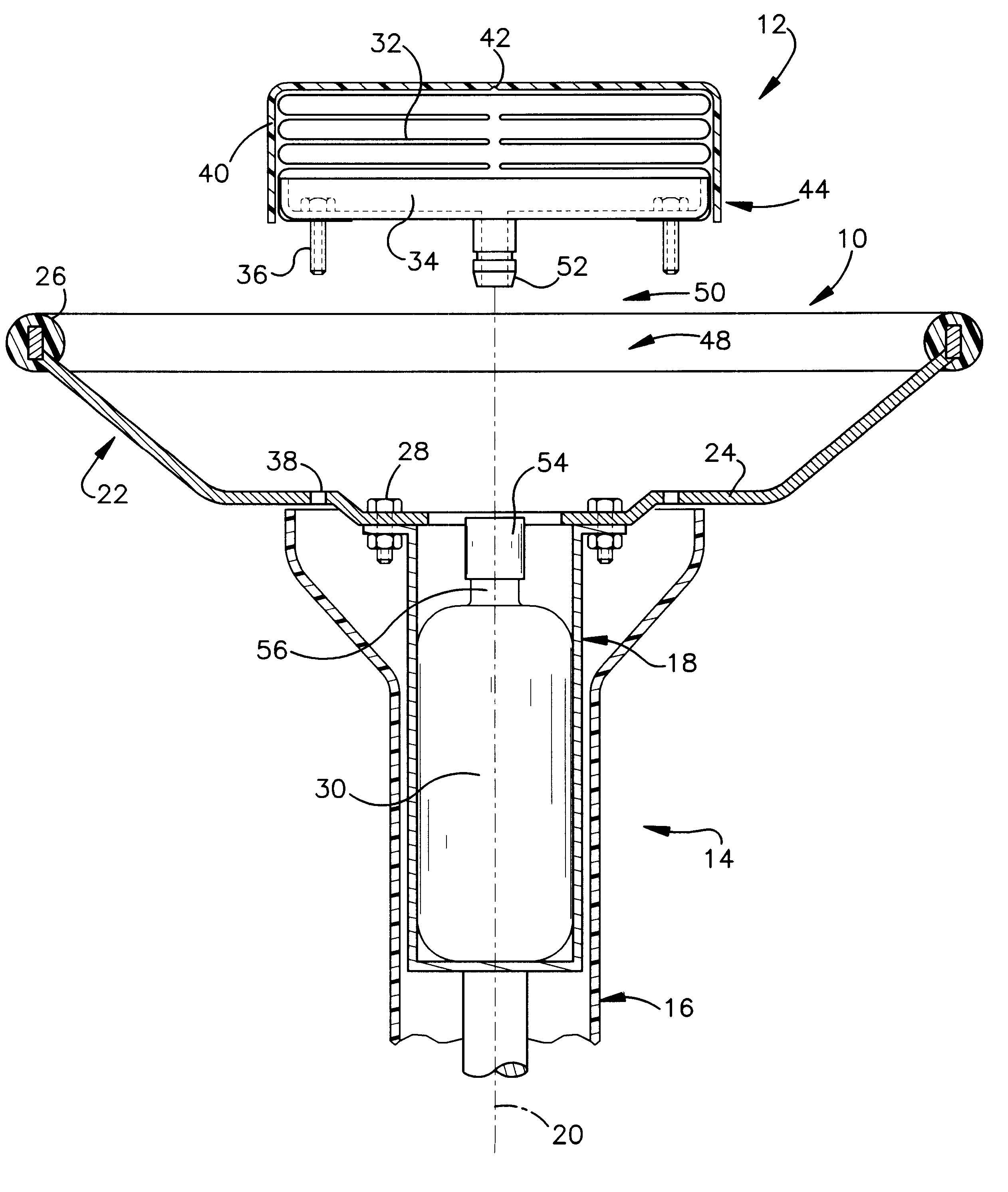 Air bag system with quick disconnect coupling