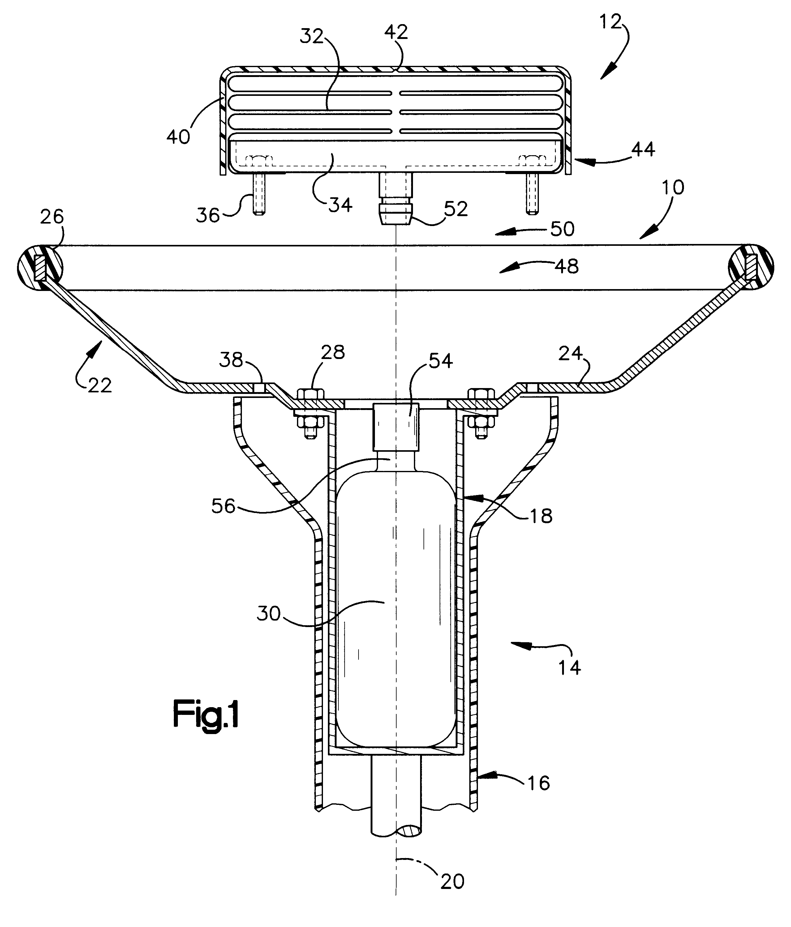 Air bag system with quick disconnect coupling