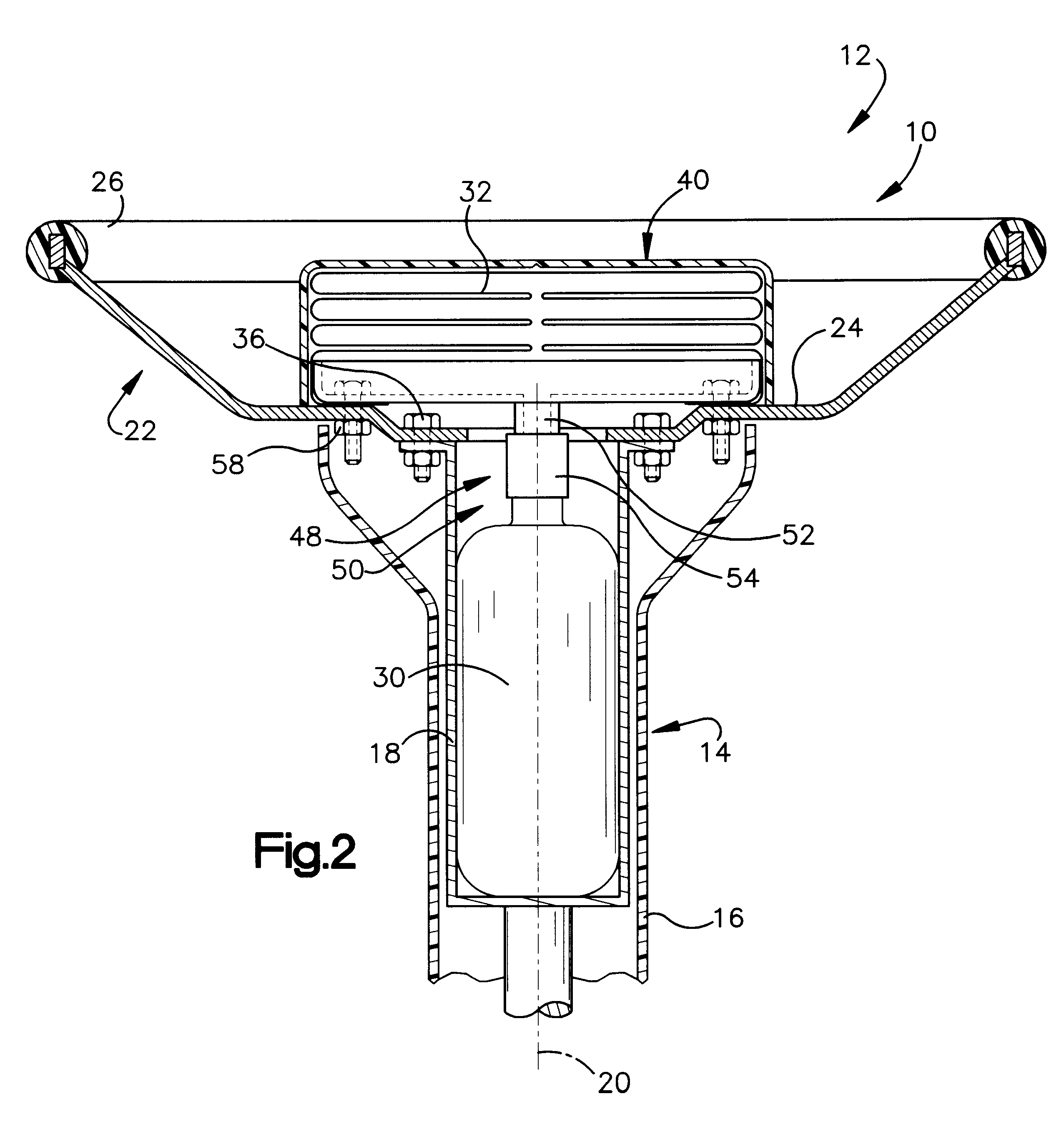 Air bag system with quick disconnect coupling