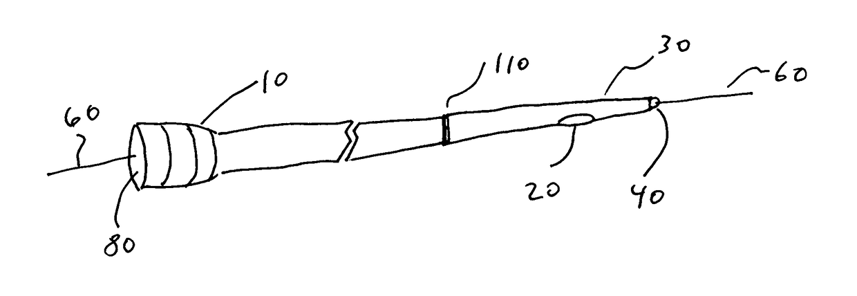 Single Lumen Microcatheter for Executing Plugs near Distal Terminus of Lumen