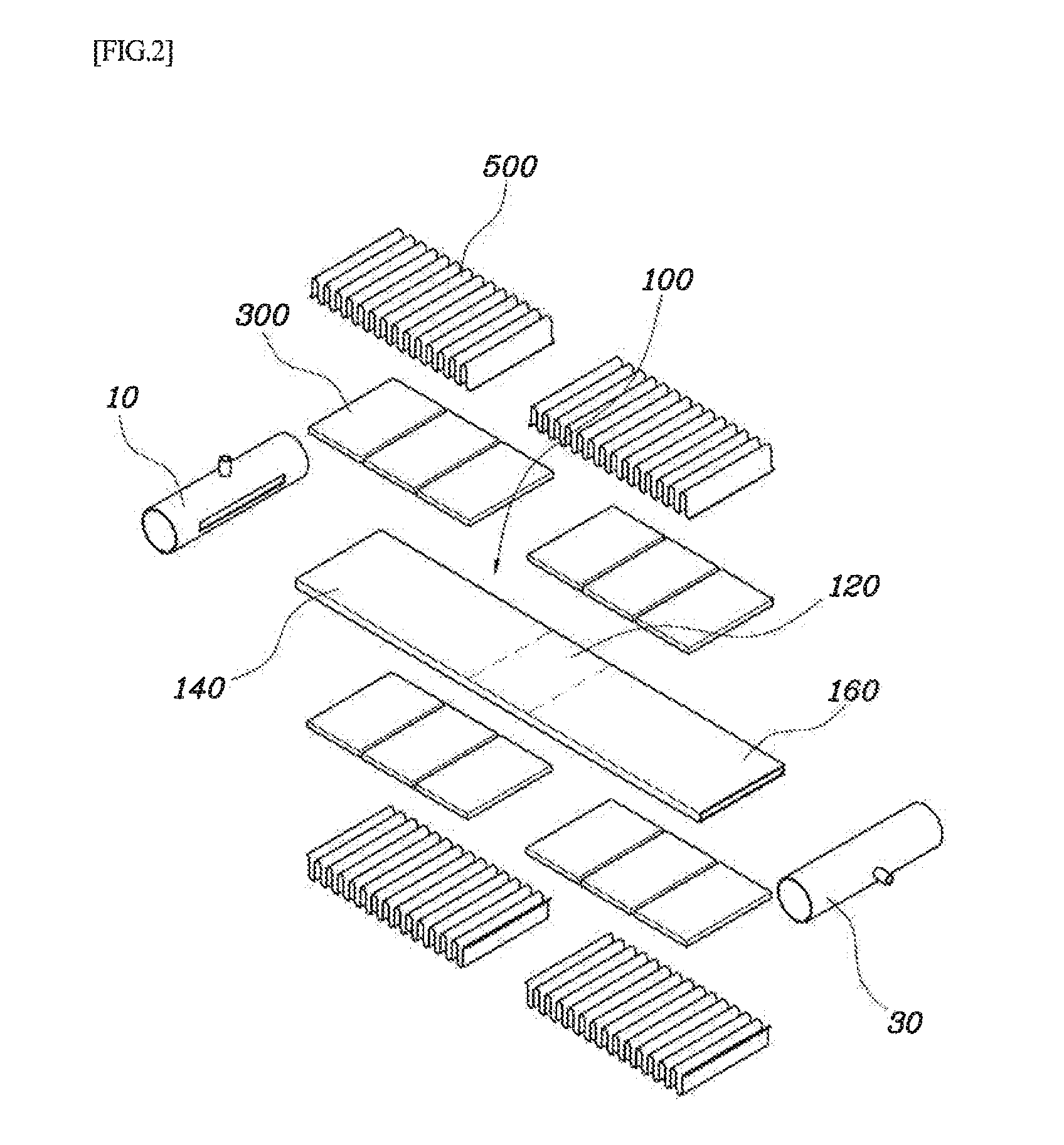 Heat exchanger having thermoelectric element and method for manufacturing the same