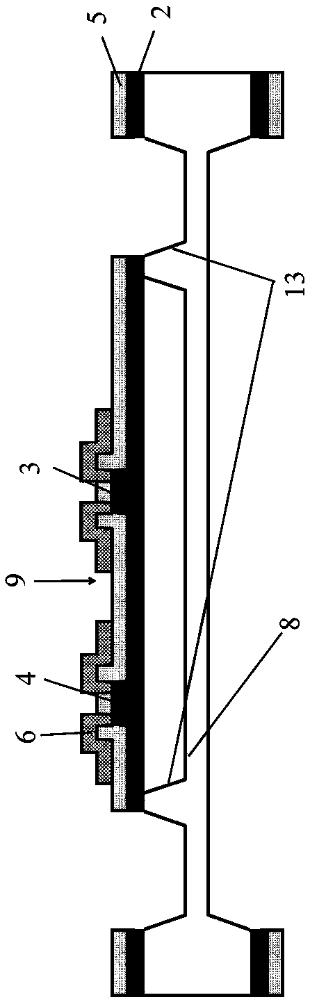 Structure and manufacturing method of beam-island-membrane integrated resonant pressure sensor