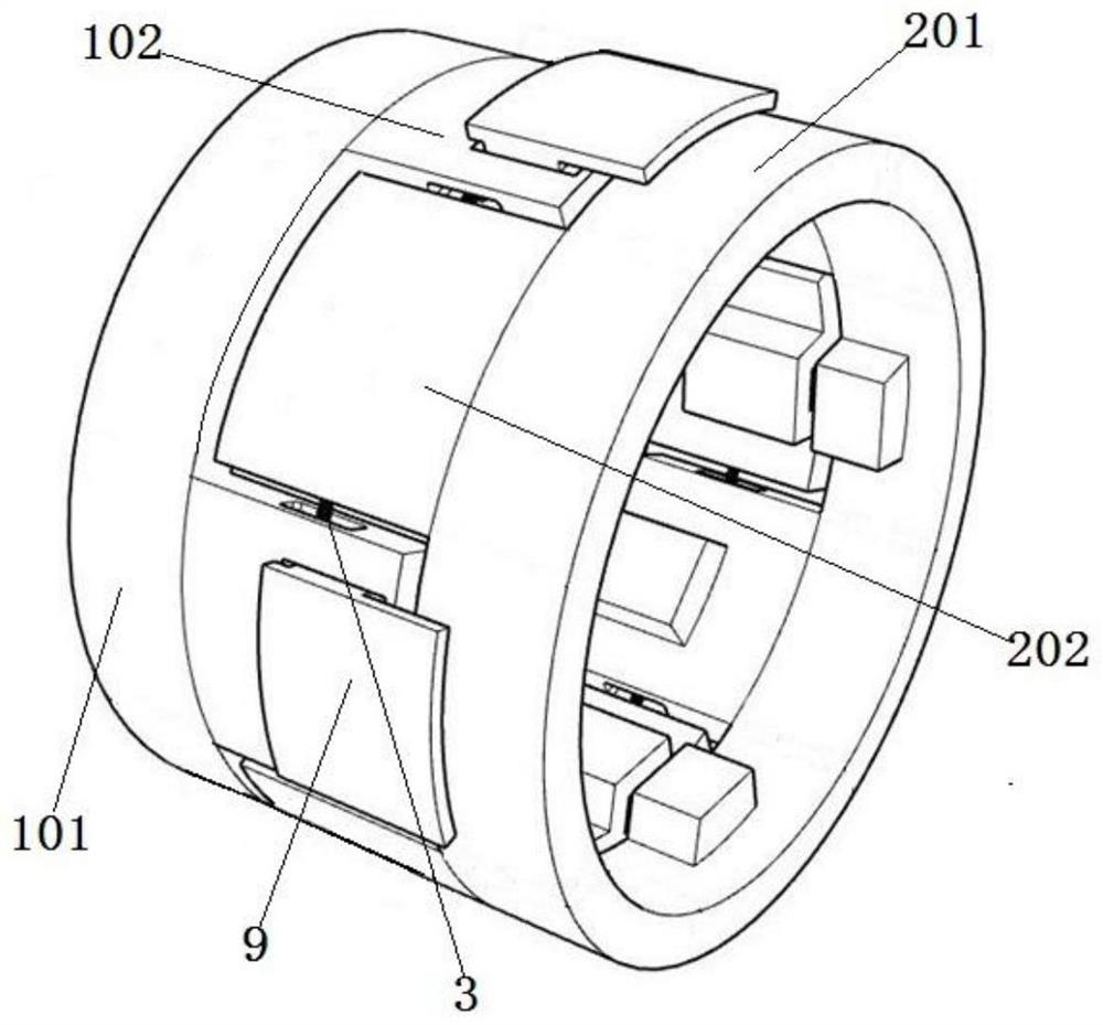 Suspension tunnel connecting component