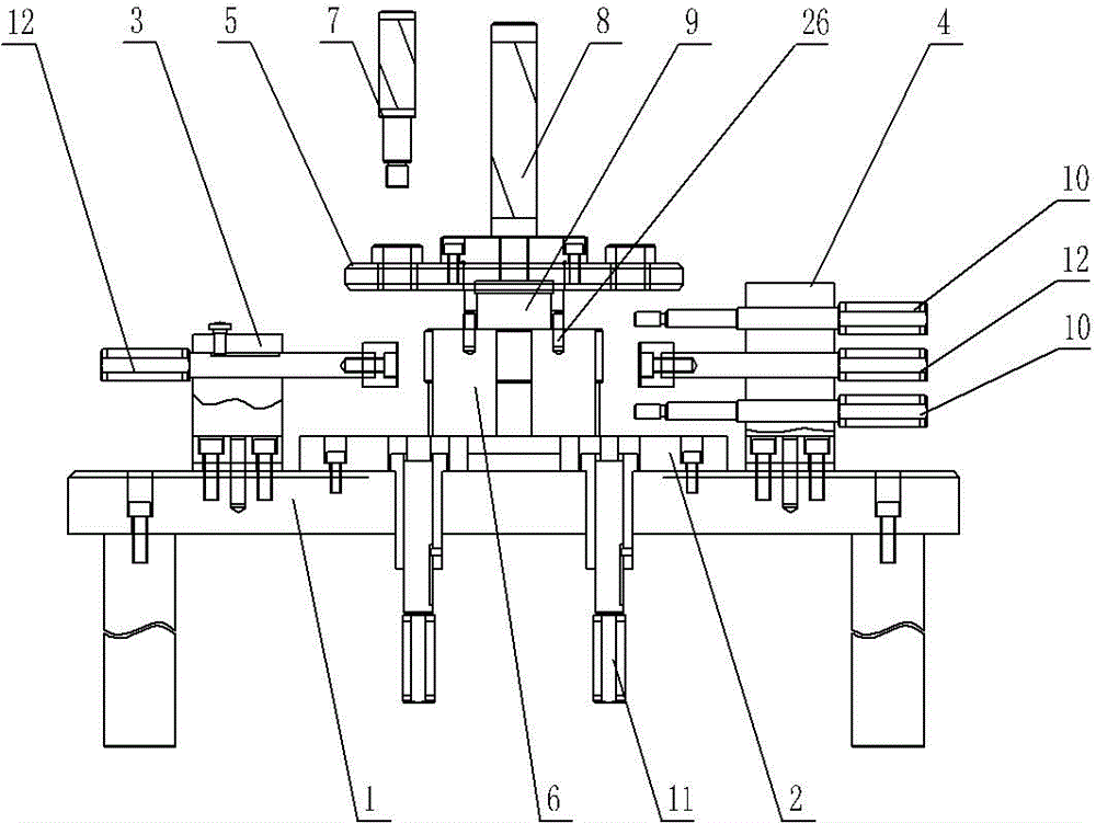 Hole position accuracy detection tool for automobile reducer shell