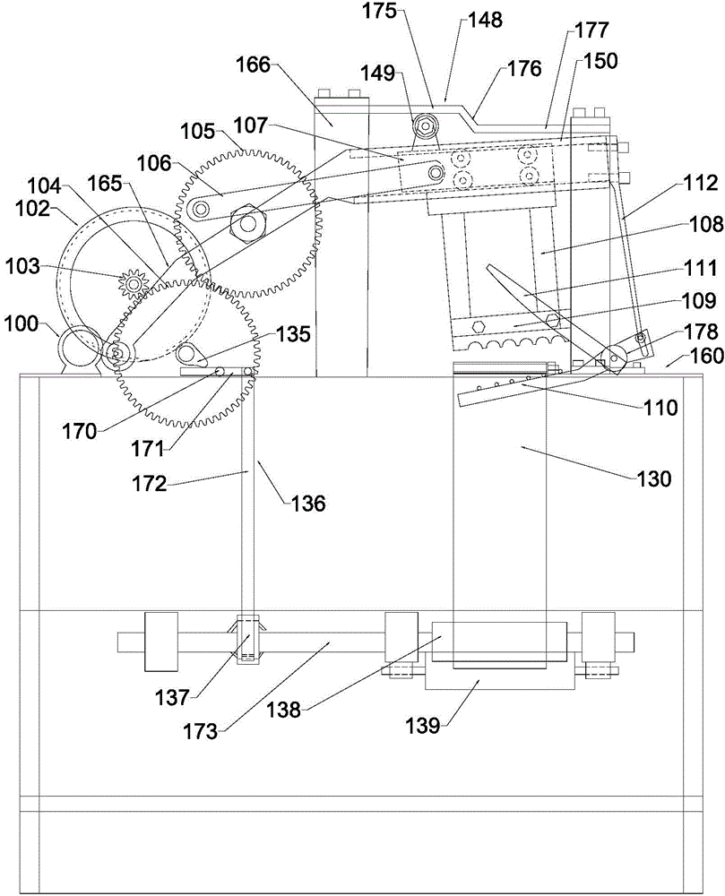 Material feeding and cutting device and automatic stringing machine