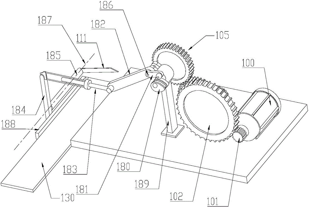 Material feeding and cutting device and automatic stringing machine