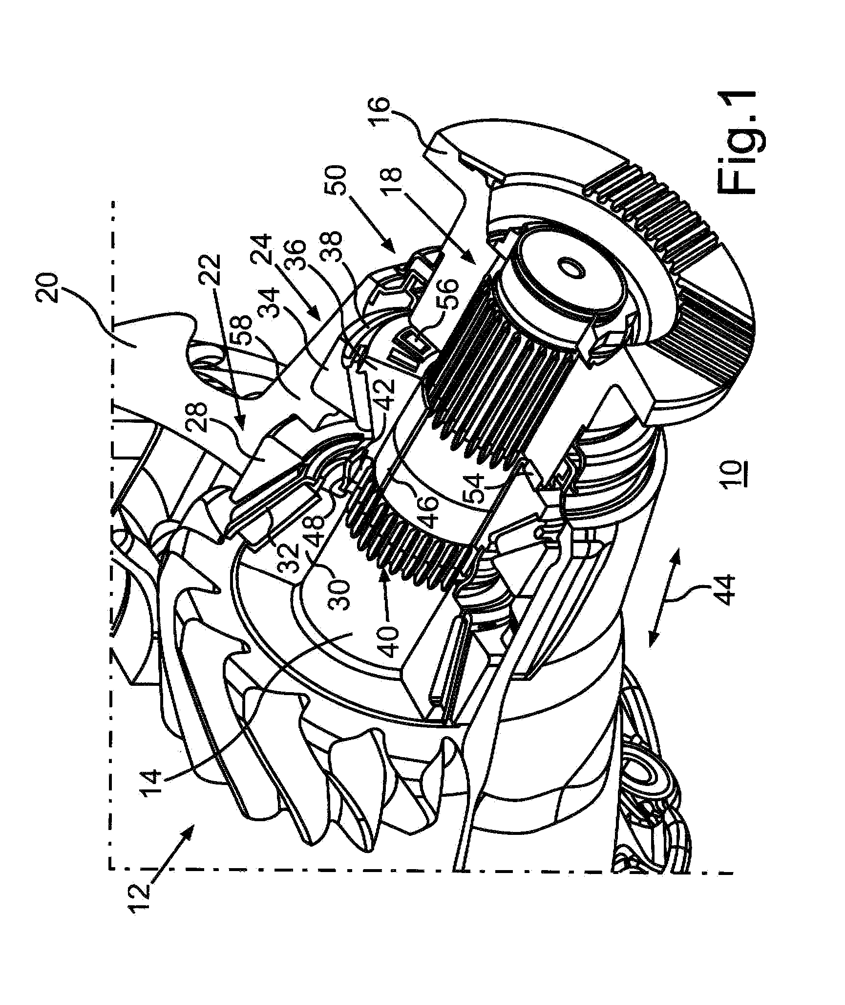 Bearing mounting arrangement for a drive train of a motor vehicle