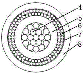 Photoelectric cable with coaxial electric units