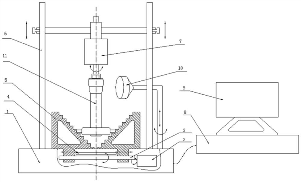 A three-jaw inner diameter ruler automatic calibration device