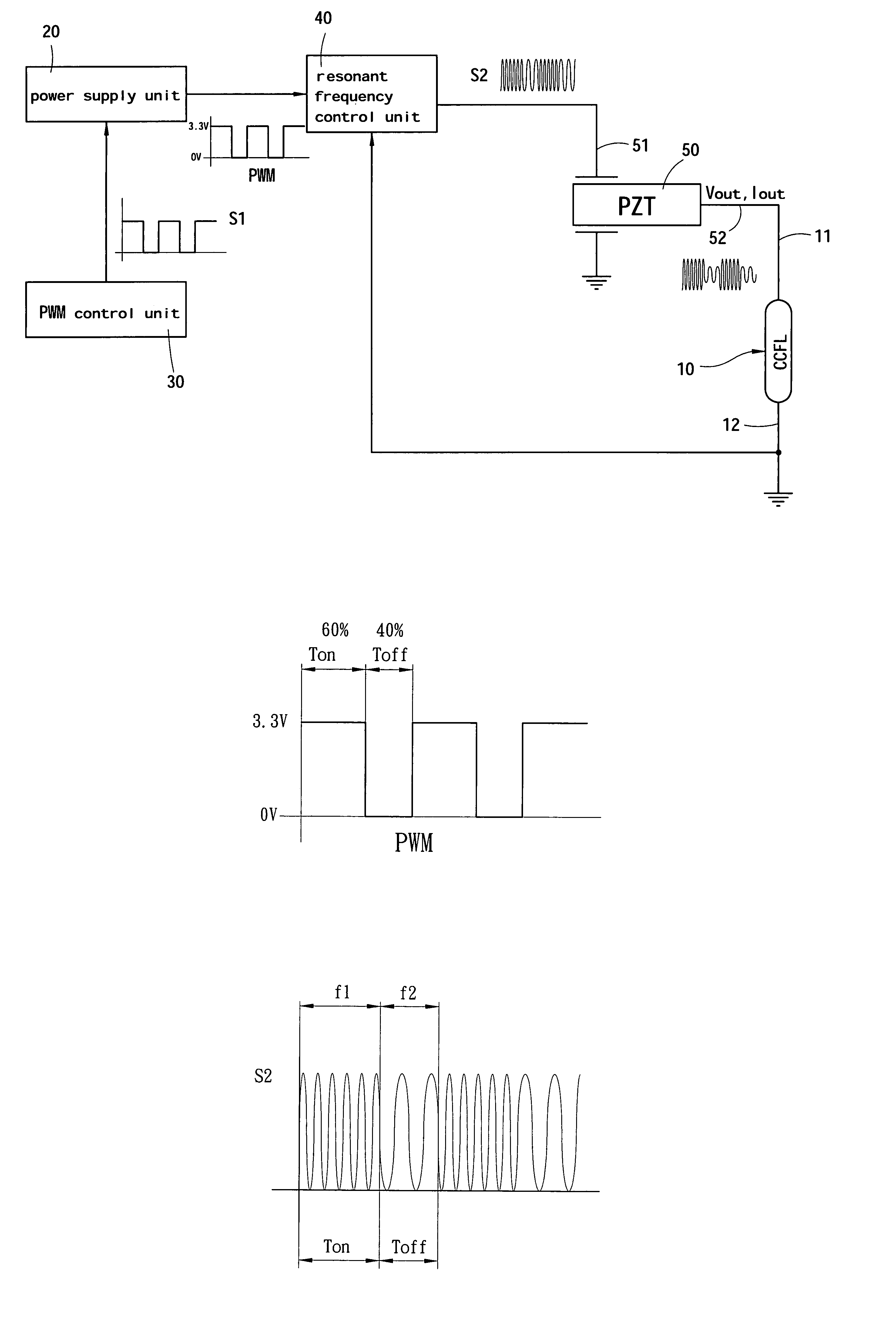 Light modulation method and apparatus for cold cathode fluorescent lamps