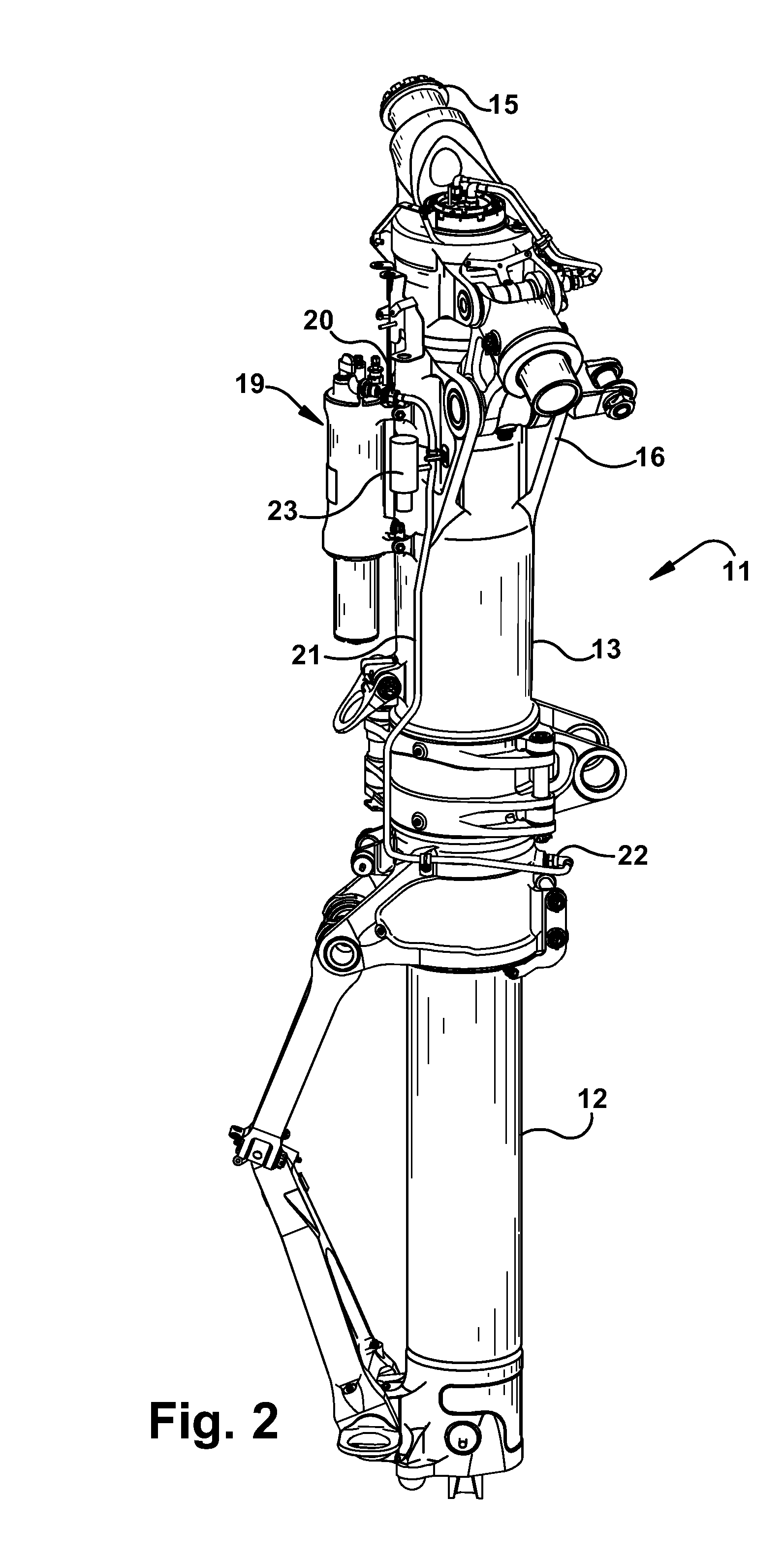 Electric-powered transfer cylinder for landing gear system