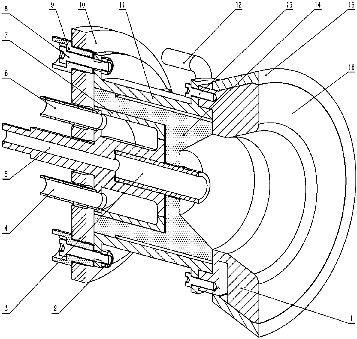 Cathode water cooling structure for magnetoplasma thruster