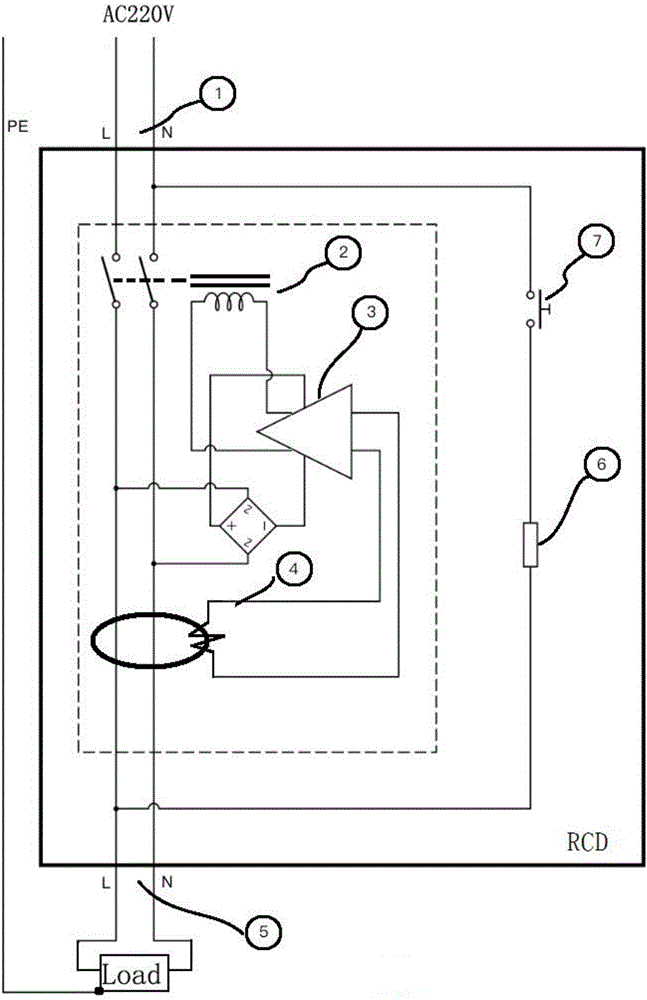 Leakage protector double test circuit and test method