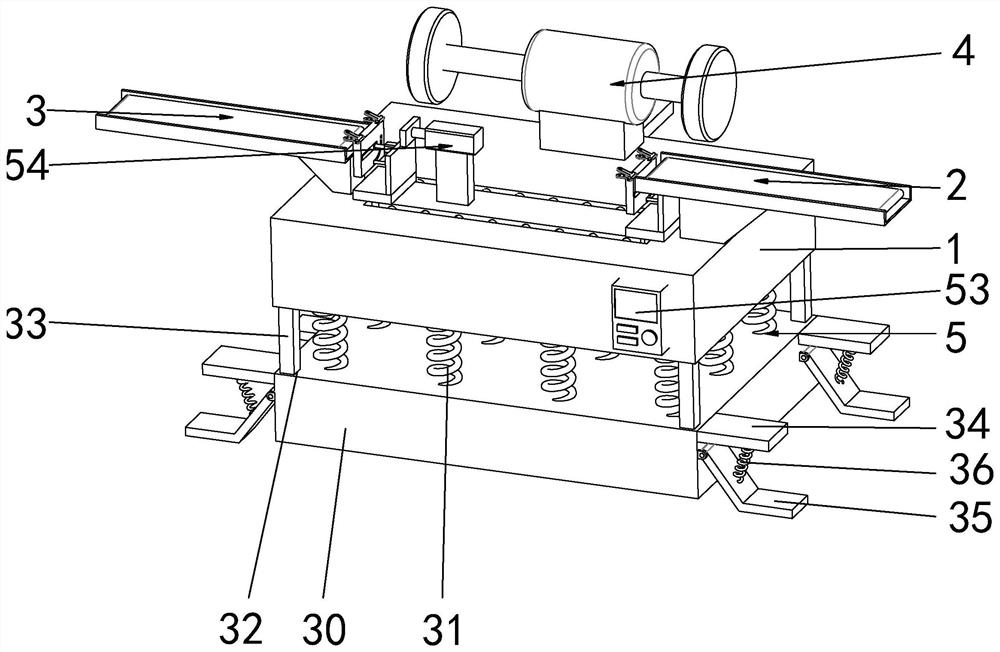 Double-head sheet grinding machine with shock absorption function