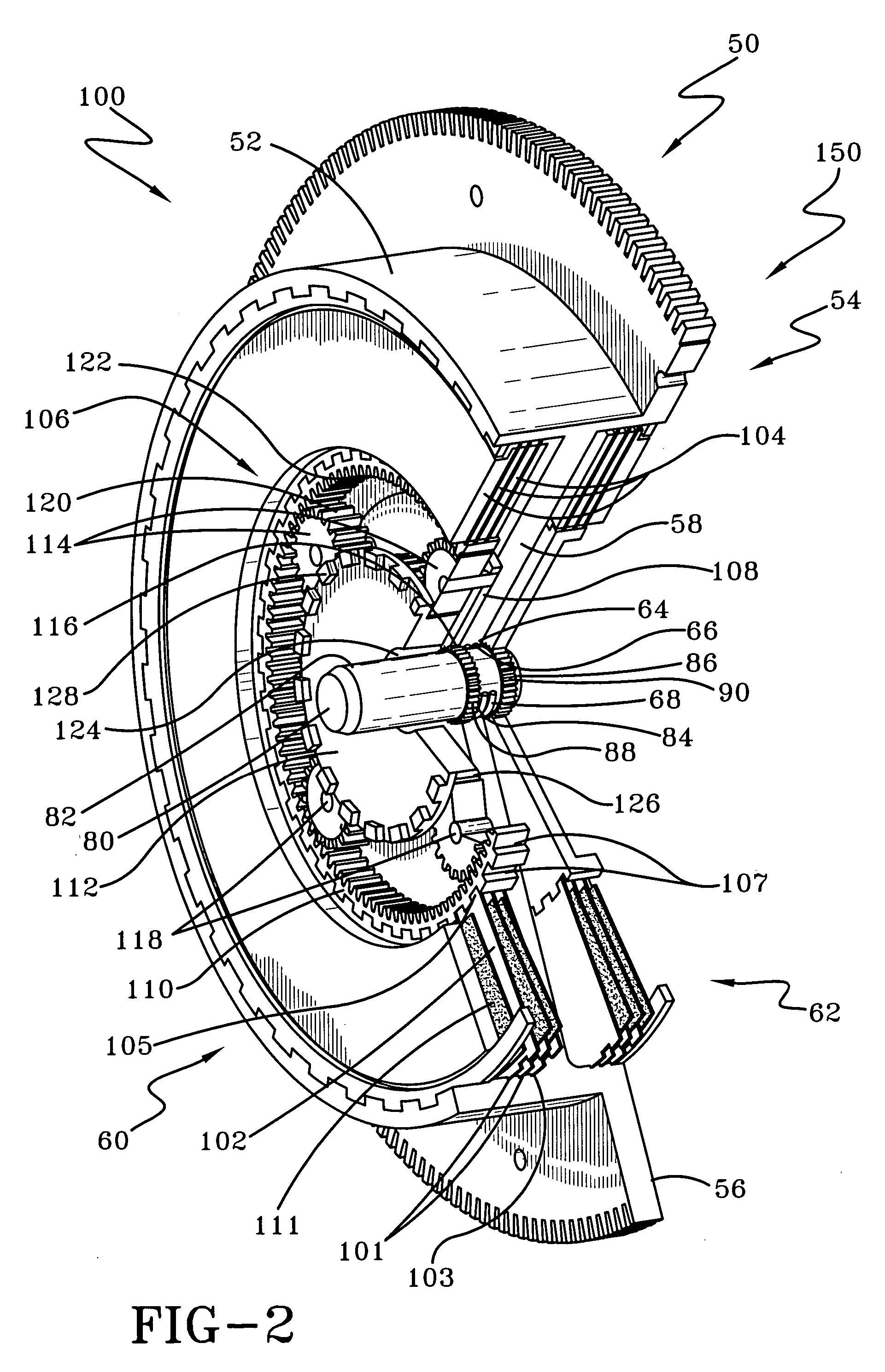 Clutch mechanism with dual clutch devices and a planetary gearset