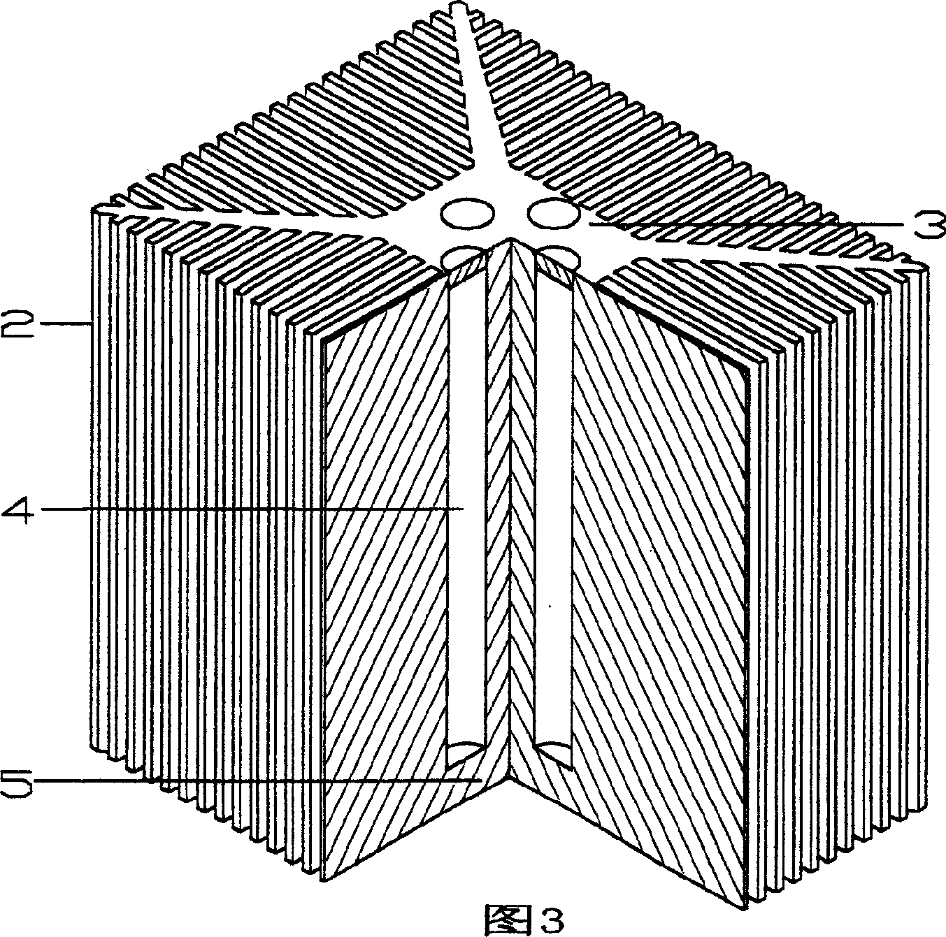 Heat-tube radiator for integrated circuit and its manufacturing method