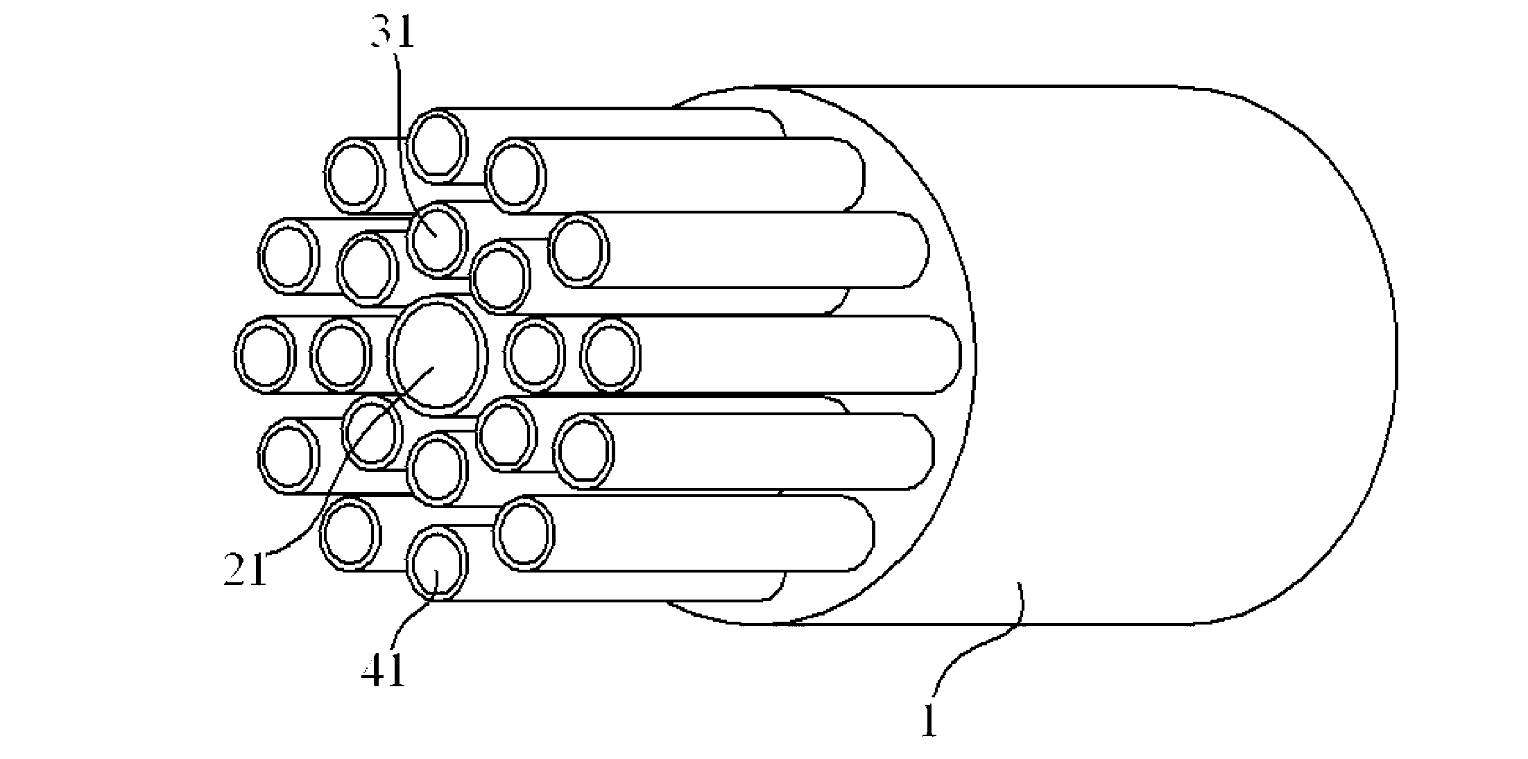 Double-channel ceramic filtering membrane