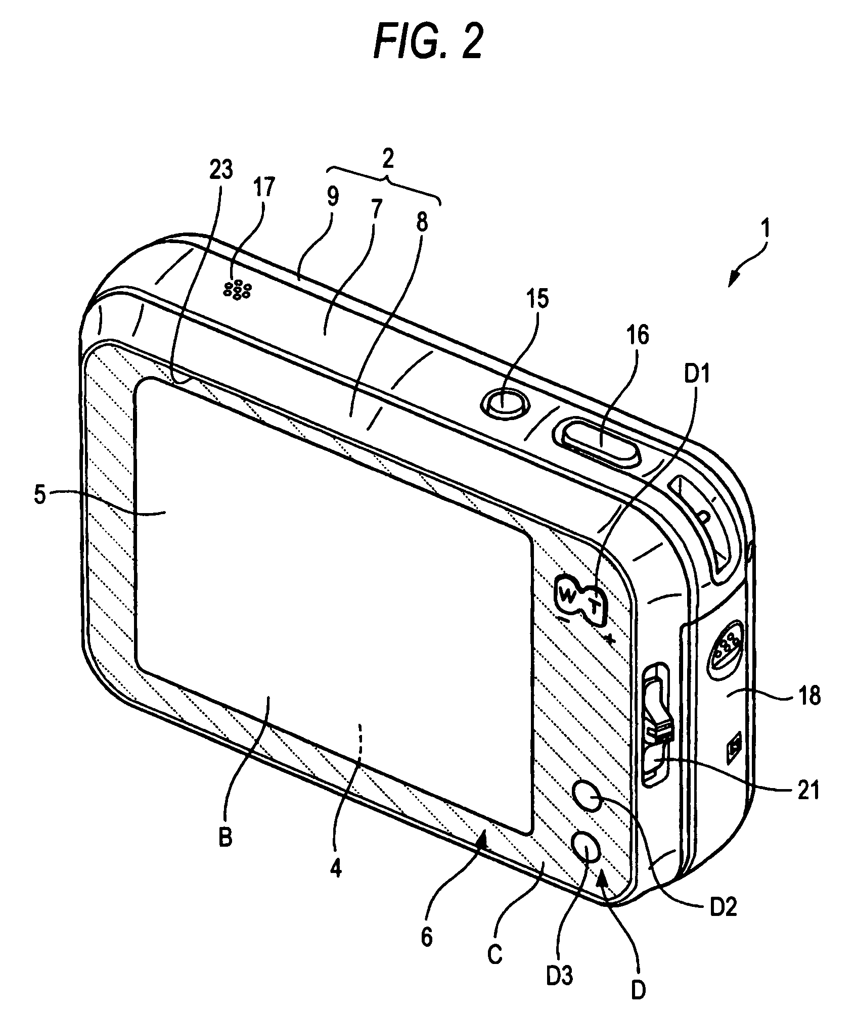 Display device equipped with a touch panel