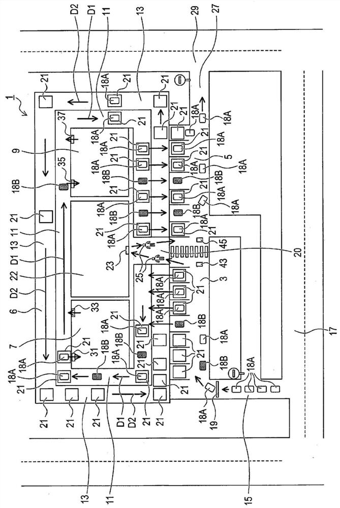 Parking lot system, management device, and parking lot facility