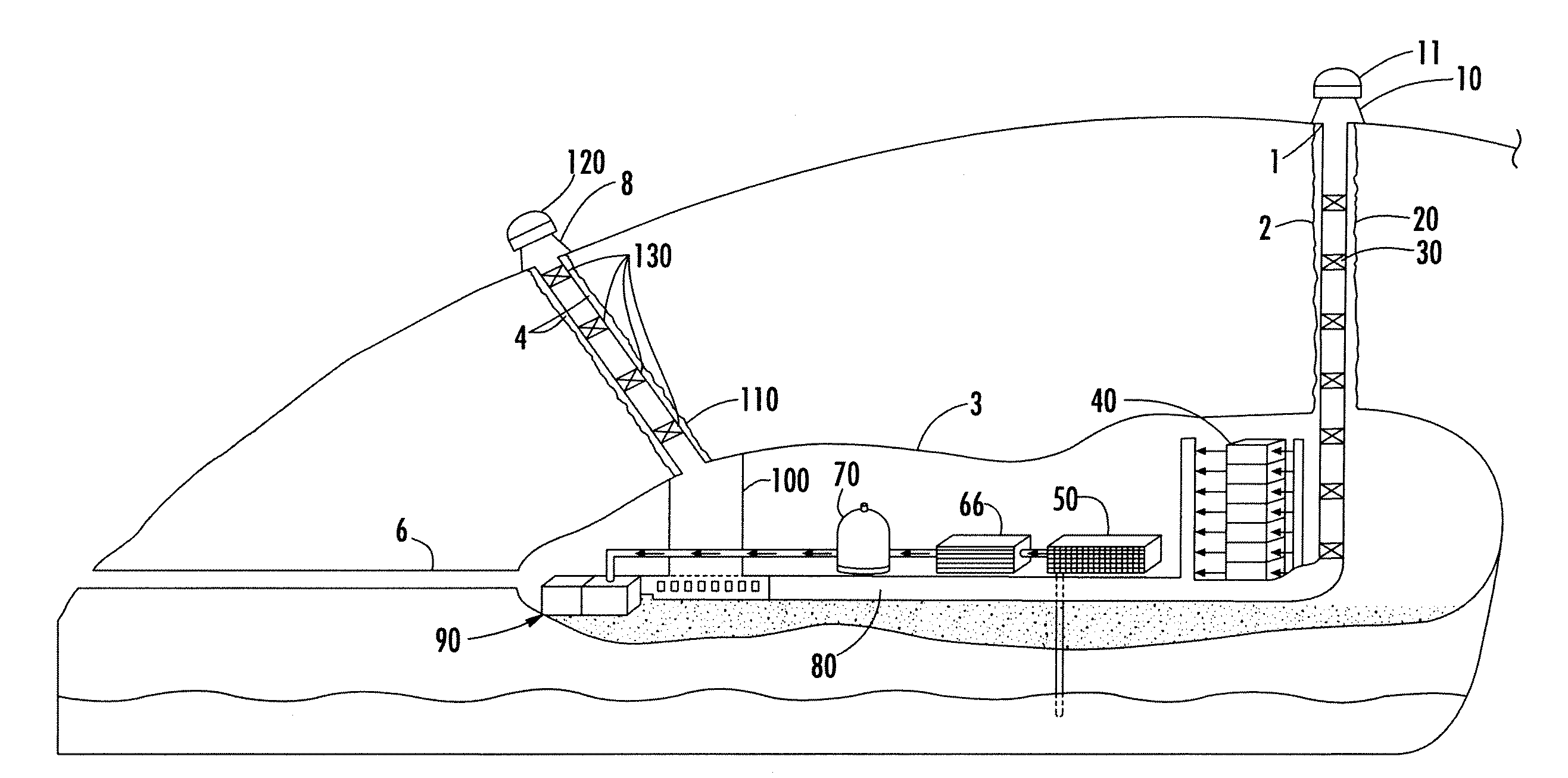 Geothermal power generation system and method for adapting to mine shafts
