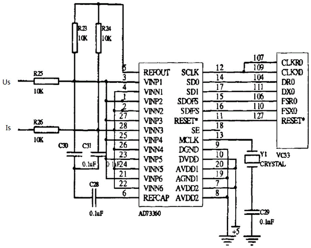 DSP-based frequency-conversion measurement circuit of transmission line power frequency parameters