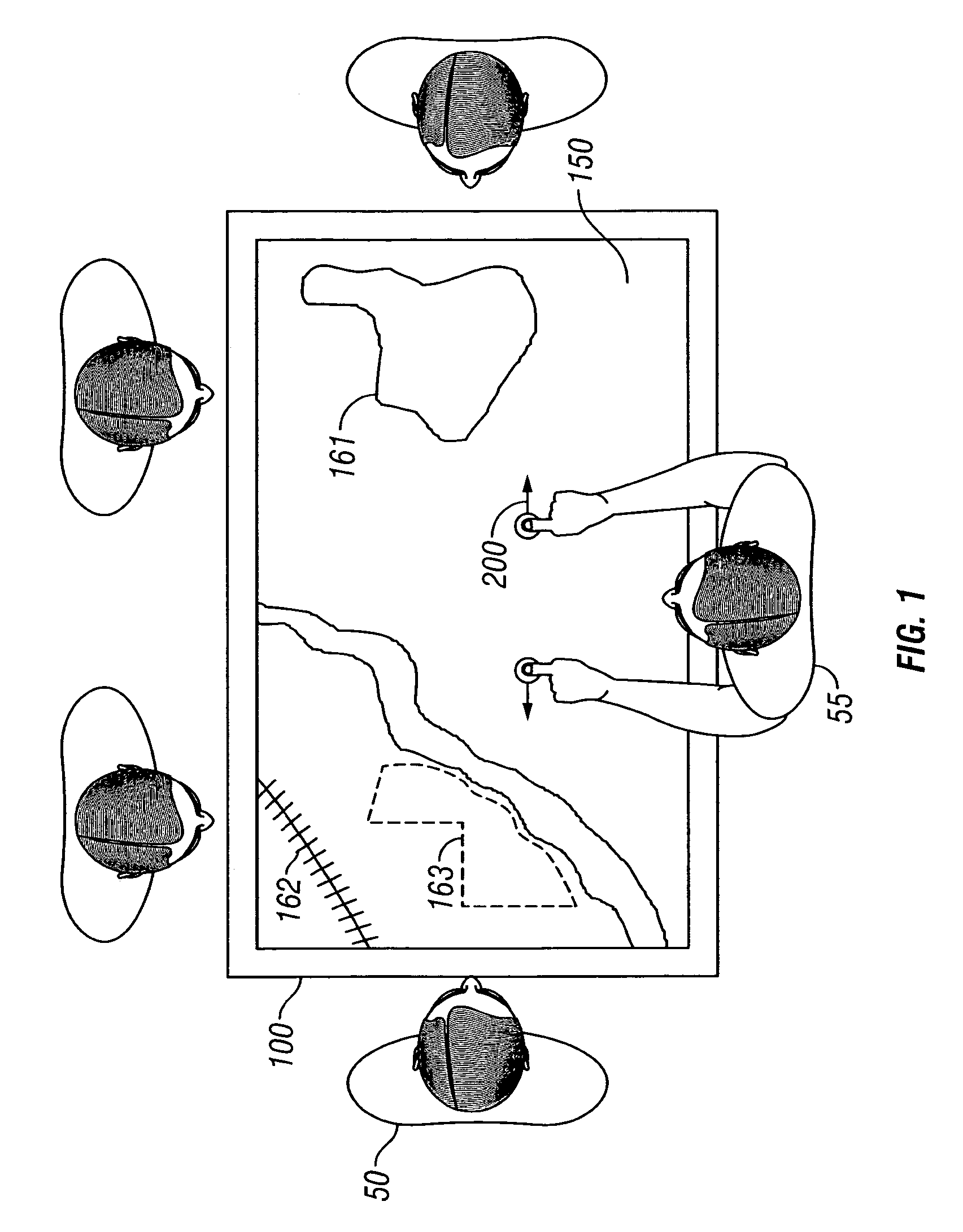 Touch detecting interactive display