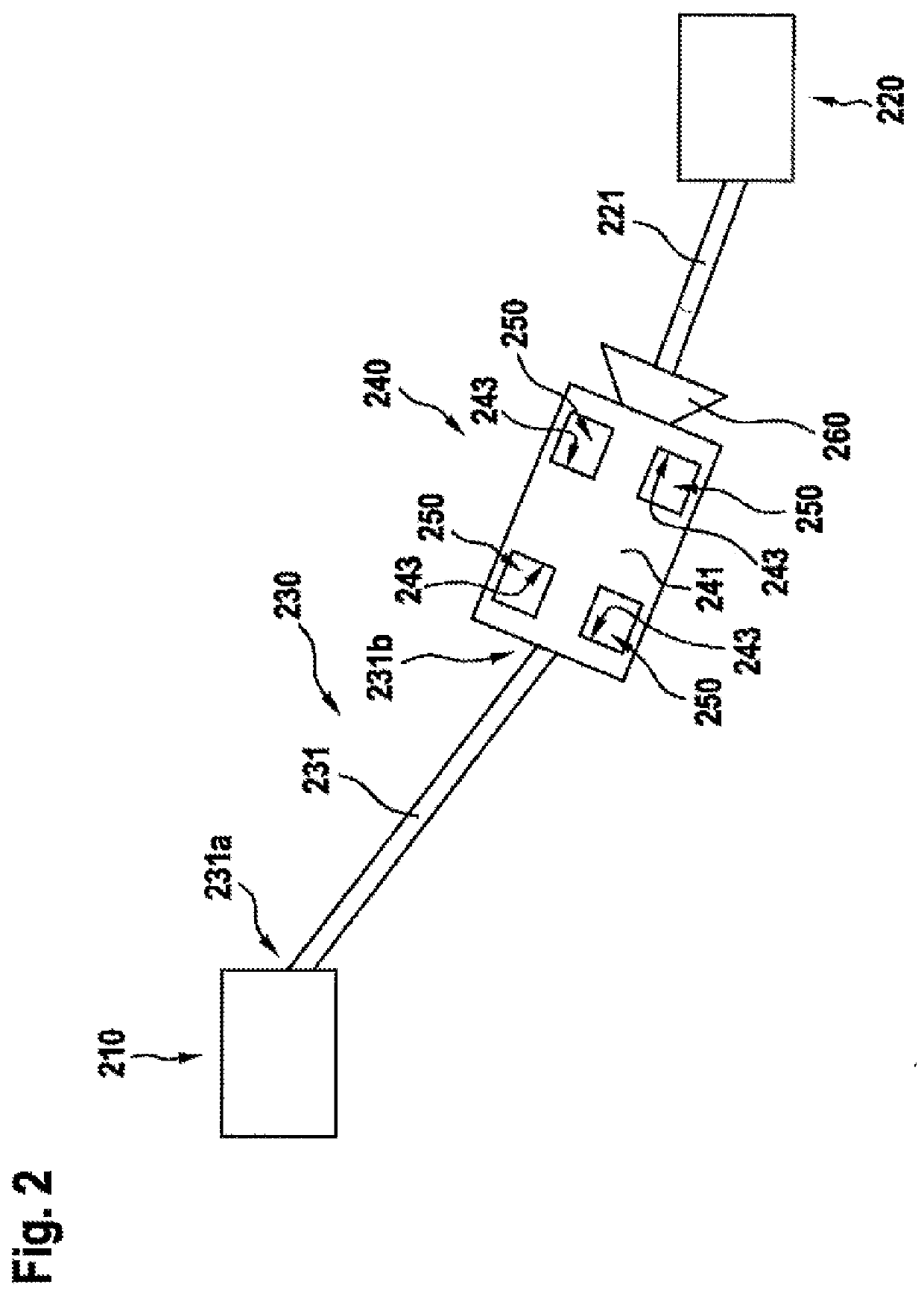 En route fluid transmitting apparatus